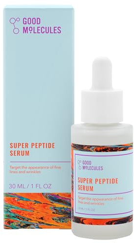 Good Molecules Super Peptide Serum - Suero facial antienvejecimiento con péptidos y tripéptidos de cobre para rellenar y reafirmar - Cuidado de la piel a base de agua para la cara