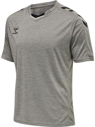 Hummel Camiseta de Manga Corta para Hombre Hmlcore Xk Poly Jersey S/S, Hombre, Camiseta, 211455, Gris, Medium