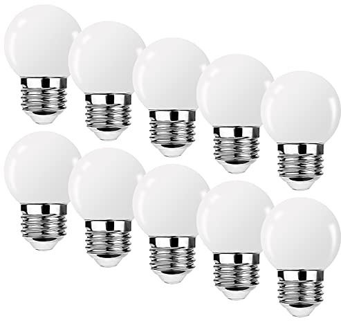 ProCrus E27 LED Lampe 3W E27 G45 Glühbirne,LED Birne Ersetzt 20W Glühbirne,Warmweiß Leuchtmittel,360°Strahlwinkel,Nicht Dimmbar,Energieklasse G,10er Pack