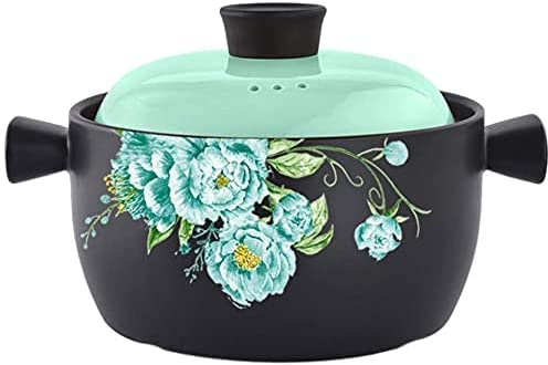 dtkmkj Pentola in Ceramica Pentola in Pietra Casseruola Pentola Resistente alle Alte Temperature con Coperchio 5L