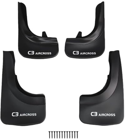 Apline Compatibile con Citroen C3 Aircross (A88) 2018-2024 Parafanghi Anteriori e Posteriori Set del Veicolo 4 Pezzi Nero