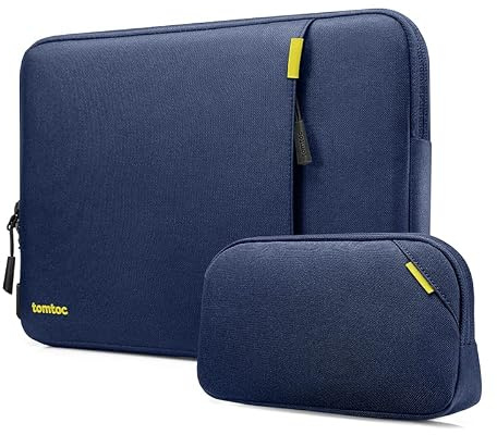 tomtoc 360° Protective Laptop Sleeve Set for 16-inch MacBook Pro M5 Pro/Max | 2026 A3428 A3429, M4/M3/M2/M1 A3403 A3186 A2991 A2780, Water-Resistant Laptop Case with Accessory Pouch Fits Dell XPS 16 Plus