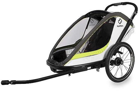 Hamax Breeze Twin Kinderfahrradanhänger: weiß/grün Twin