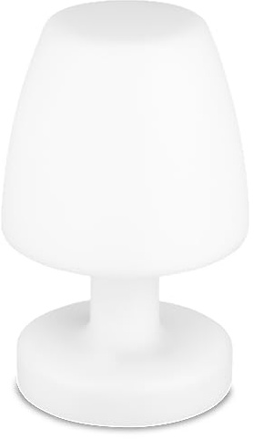 REV Easy Lampe de table compacte avec variateur d'intensité, hauteur 25 cm, batterie 2200 mAh, 120 lm, IP44, blanche