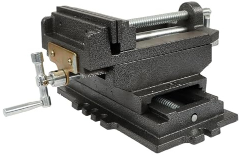 findmall 6 Inch Cross Slide Drill Press Vise Heavy Duty Benchtop Compound Cross Slide Vise Drill Press X-Y Compound Vise Fit for CNC Milling Machine, Drilling Machine and other Mechanical Equipment