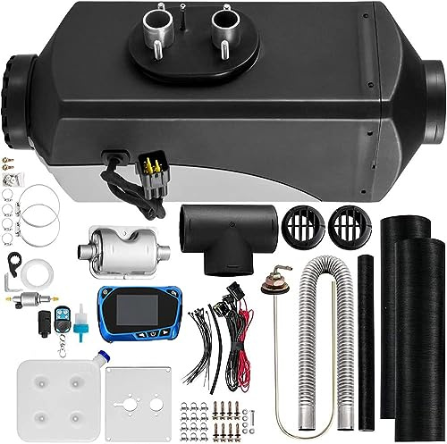 HACLEN Riscaldatore A Gasolio 5KW 24V, Riscaldamento A Diesel, Serbatoio da 15 Litri, con Telecomando del Monitor LCD Riscaldatore Diesel per Camion Barche Autobus Auto -5KW-24V