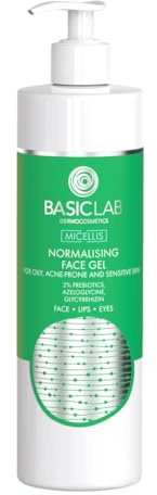 BasicLab Normalisierendes Reinigungsgel für Gesichtsreinigung 300 ml - Sanfte Anti-Pickel Gesichtspflege für Fettige & Empfindliche Haut