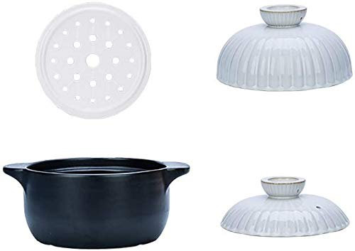 Enameled Shallow Casserole Dish with Lid Non-Stick Cooking Pan Pot Dutch Oven Suitable for Gas Stove/Electric Ceramic Stove,White,4L (White 4L)