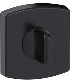Vachette Jeu de Rosaces Version à Condamnation MUZE pour Porte de WC, SDB - Diamètre 52mm et Fixation Invisible - Matériau Zamak Résistant à la Corrosion - Garantie 10 Ans - Finition Onyx Noir Mat