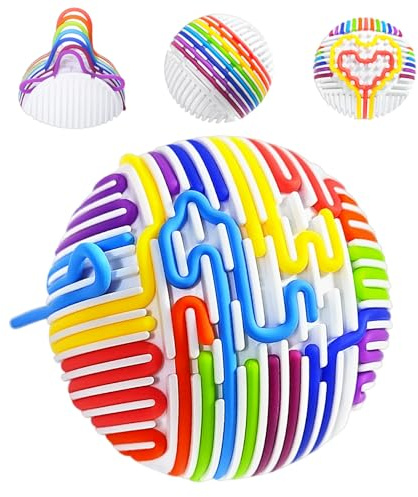 Sensorik Spielzeug Ball mit 16 Silikon-Seilen zur Beruhigung - Sensory Activity Ball für Angst, Stress & ADHS und Autismus - Fidget Toy ab 3 Jahre für Kinder & Erwachsene