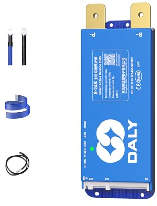 DALY BMS 72V 150A – 1A Active Balance Batteriemanagementsystem, integriertes Bluetooth für 24S LifePO4 Akkupack – Ideal für Golfwagen, Trolling Motoren, Marineanwendungen, AGM und mehr