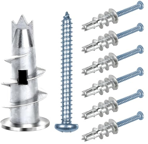 APXEL 110 Pz(55 Set) Viti E Tasselli Per Cartongesso, Tasselli Di Espansione Autofilettanti, Autofilettante Lega Di Zinco Fissaggi, Per Esterno Fissaggio Su Muro Mattoni Forati Cemento