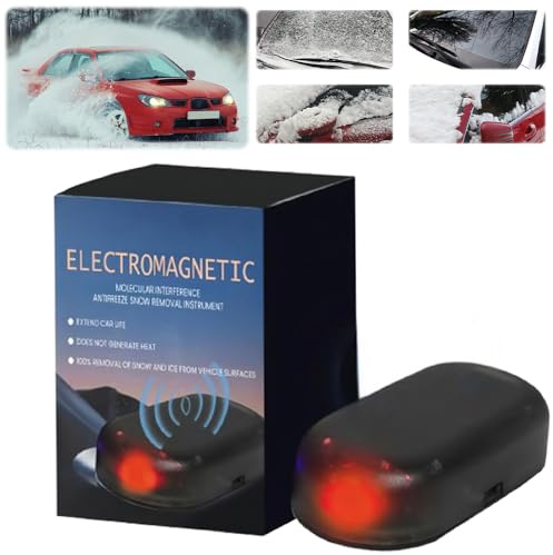 OEHUG Electromagnetic Car Deicer,Deicer Car Windscreen Spray,Solar Electromagnetic Car Defroster,Windshield Snow Removal Instrument for Both Indoor & Outdoor Use (1pcs)