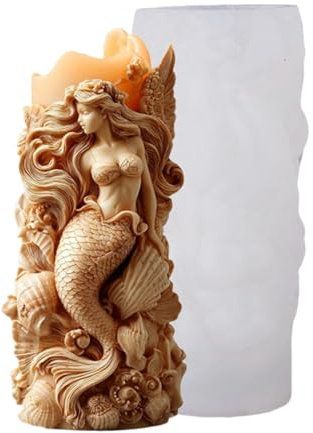 in Silicone per Candele - Attrezzi per Fai da Te Riutilizzabili Antiaderenti a Forma di,Stampo Decorativo da Tavolo per Resina e Gesso,Decorazioni per la Casa Centrotavola in Resina Epossidica