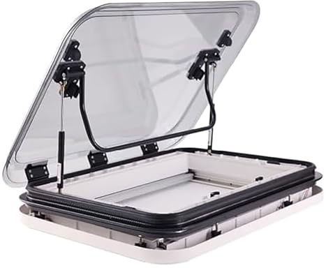 Dtyubfg Wohnmobil Dachfenster/Dachluke/Dachhaube – UV-Schutz + Insektenschutz,70° Öffnung & Doppelfunktion,Für Camper, Wohnwagen, Caravan, Boot - 700 * 500mm