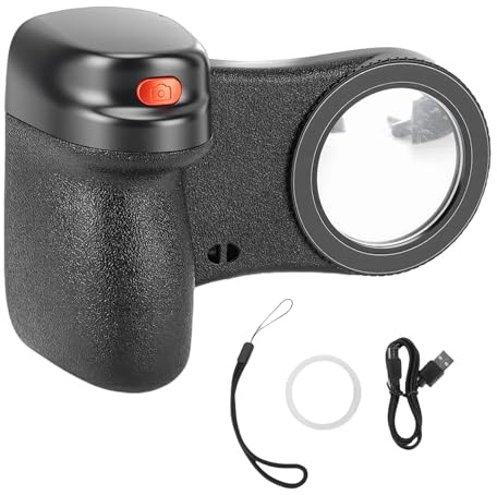 Cuifati Agarre Magnético para Obturador Estilo DSLR para Cámara de Teléfono, Mango para Selfie con Tecla de Obturador Inalámbrico Desmontable, Interfaz de Tornillo de 1/4 de Pulgada,