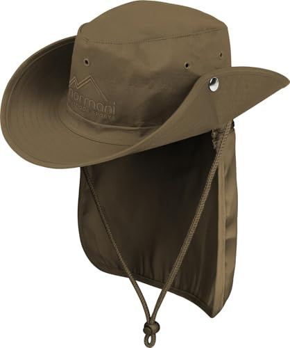 normani Buschhut Outdoor Schlapphut Outback mit abnehmbarem Nackenschutz