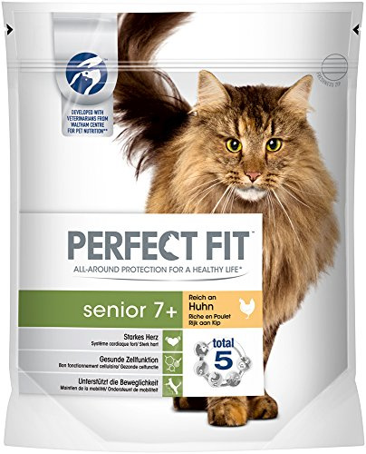 Perfect Fit Katzenfutter Trockenfutter Senior 7+ Reich an Huhn, 1 Beutel (1 x 750g)
