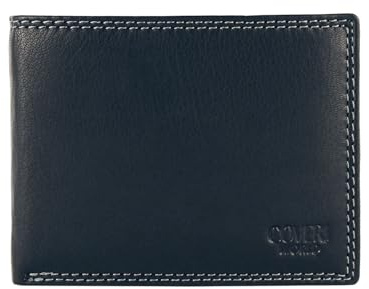Coveri Herren-Geldbörse aus echtem Leder, mit Kartenhalter und Regao Box