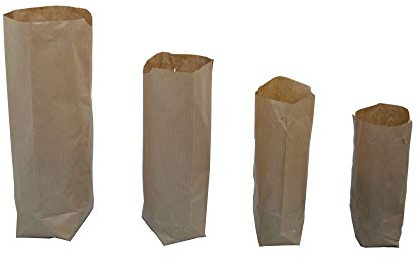 1.000 Papierbeutel Papiertüten Tragetaschen Obsttüte braun B 14,5x T 5,9 x H 21 cm