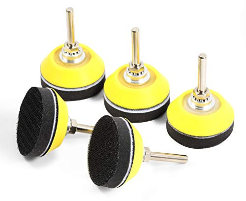 Speedwox Schleifscheiben-Set mit Klettverschluss, 5 Packungen mit 0,6 cm Schaftbohrer-Aufsatz, Stützpads und weicher Schaumstoffschicht