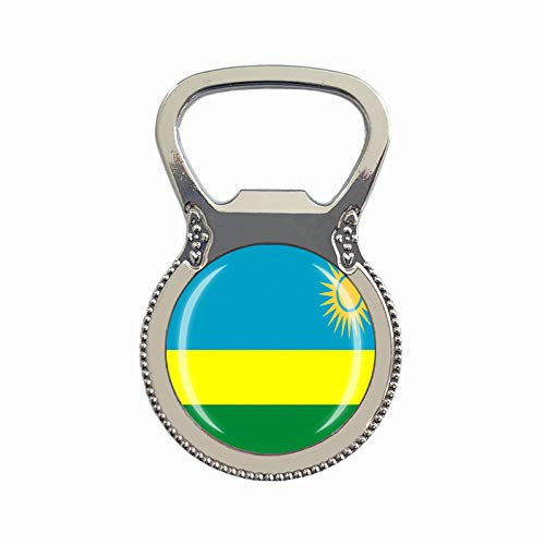 Rwanda Flag Beer Bottle Opener Fridge Refrigerator Magnet Metal Glass Crystal Travel Souvenir Gift Home Decoration