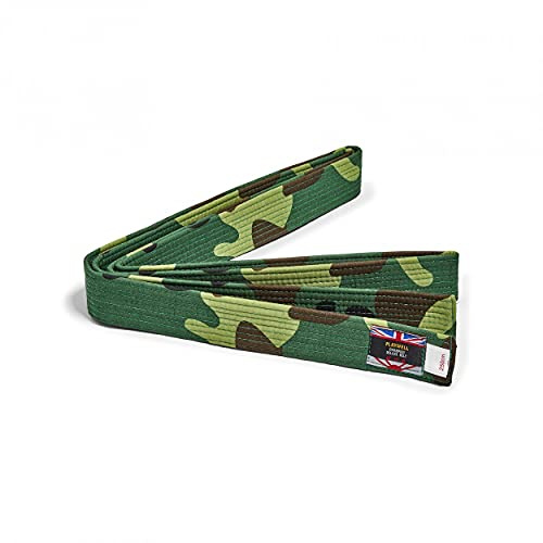 Playwell Martial Arts - Cinturones de camuflaje de color verde (250 cm)