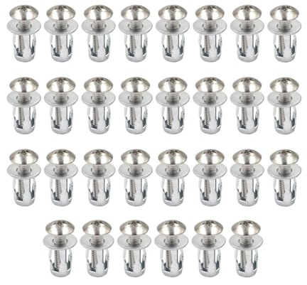 Fonowx 30x Rivetti Petalo Vite Dado Ancoraggio Dadi Jack Dadi Espansione per Decorazione Armadietto Cartongesso, M5x25