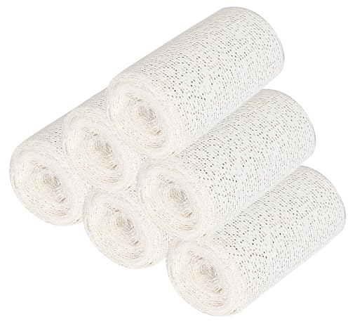 CUNQN Vendaje de yeso París, 6 rollos, vendas de yeso fundido, respetuosas con la piel, vendas de modelado, rollo de vendaje de manualidades, rollo de vendaje de gasa de París, vendas de tela para