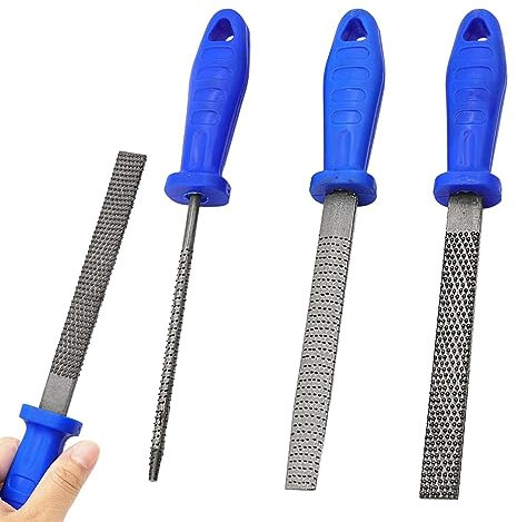 Youngwier de escofina de madera - Escofinas para madera para carpintería 3 piezas - Escofina redonda, semicircular y plana para manualidades, alisado y modelado de madera y cuero
