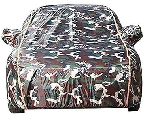 Autoabdeckung für Volkswagen Golf 7, Kratzfeste Autoplane wasserdichte Sonnensichere Staubdichte und UV-beständige Vollgarage für den Außenbereich Elastischer Oxford-Stoff (Color : Camo)