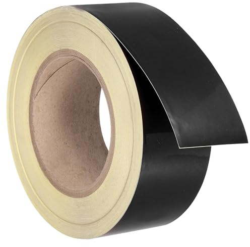 PATIKIL Cinta Reflectante Adhesiva, 45.7m x 5cm(L*A) Cinta de Seguridad Impermeable con Adhesivo de Alta Visibilidad Reflectante de Precaución para Camiones Coches Negro
