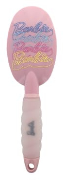 Barbie - Cepillo desenredante grande rosa - Mango ergonómico de gel - Para todo tipo de cabello - Pasadores suaves que estimulan el cuero cabelludo - Accesorio para peinar - Producto oficial Barbie
