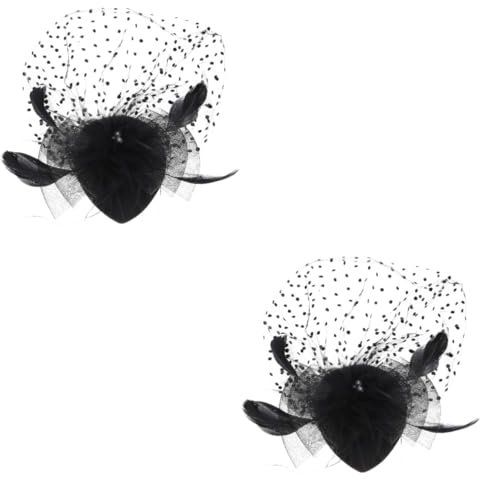 LIFKOME 2stücke Tea Party Fascinator Hut Für Frauen Mit Schleier Und Federn Elegantes Hochzeits-accessoire Für Braut Für Bankette Partys Und Besondere Anlässe