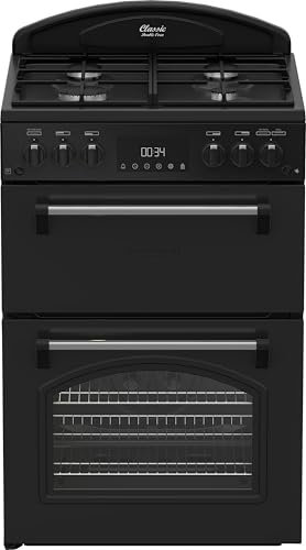 Leisure CLB60GCK 60cm Wide Classic Range Style Gas Cooker - Black - A+ Rated, H90 x W60 x D60 (cm)