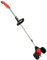 Tondeuse à Gazon Filaire avec Batterie Lithium Rechargeable 200W Lame de Scie 4 Pouces Noir et Rouge pour Jardin, Parc et Maison