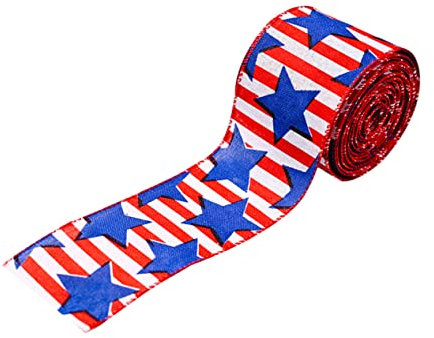 NUOBESTY 1 Pc Nastro Strass Il Quarto Fiocco Rosso Mazzo Decorazione Nappa Ritorno a Casa Borgogna Striscione Colorato Decorativo Ghirlande Patriottico Lime Spago Reale Ornamenti Stoffa