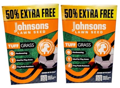 DIVAS SPIRITUAL Tuff Grass Lawn Seed Hardwearing & Dog Patch Resistant Covers Up to 26m² Ideal for Play Areas & Home Gardens (2)