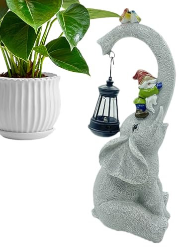 Elefantengartenfigur Für Außenbereich | Elefantenfigurinnen Als Wohnaccessoire | Gartendekoration Für Tisch Und Hinterhof Landschaft
