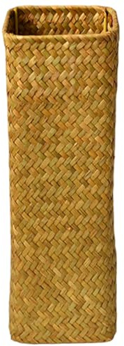 Tall Floor Vases, 12x4 Inch Rustic Rattan Vase for Weddings Home Office Cafe Table Centerpiece