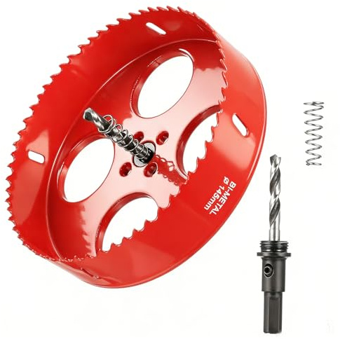 RunXinDa 1 sierra perforadora de 145 mm | Perforación de precisión bimetálica, HSS M42, resistente y duradera, para madera, plástico, yeso y metal.