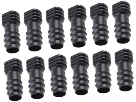 POPETPOP Lot de 20 Bouchons Pom pour Tube d'eau Intérieur Micro-Aspersion Jardin, Couleur Noire, Dimensions Standard, Étanchéité Renforcée pour Système D'arrosage en Serrage