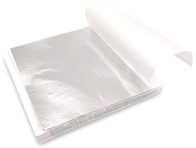 200 Stück Blattgold Zum Basteln,Goldfolie Gold Foil Anlegemilch Blattgoldblätter Papier Set Bastelfolie Blatt Goldpapier Imitation Dekorative Blattmetall Goldenes Prägefolie Goldblatt für Dekoratives