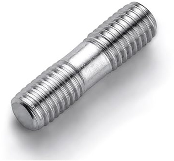 Edelstahl-Doppelgewindebolzen, Stehbolzen, 1–5 Stück M3 M4 M5 M6 M8 M10 M12 M16 304 Stahlgewindestangenbolzen Schrauben Zahnstocher ohne Kopf(35mm,M12-1pcs)