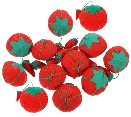 SOIMISS 12 Pezzi Kit da Cucito A Forma di Pomodoro Finto Forniture per Cucire Cuscino per Aghi per Uso Domestico Cuscino per Pomodoro per Spilli da Cucito