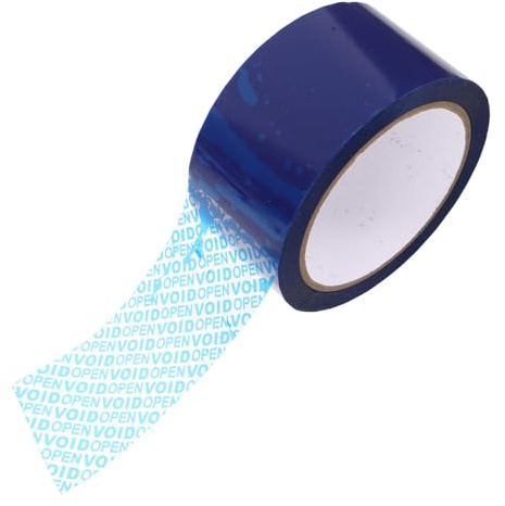 Operitacx Cinta de Seguridad a Prueba de Manipulaciones Azul 5 Cm X 50 M Función Voidopen, Cinta Adhesiva Gruesa para Embalaje y Protección de Envíos, Sello Evidente Antifalsificación