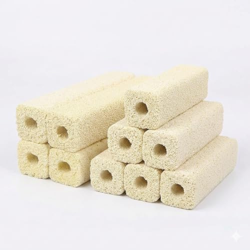 VIRS PRO 10pcs Bacteria House Bio Ceramic Filter Media Freshwater & Marine Aquariums Biochemical Fish Sump Tank Crystal Clear Water Treatment Shrimp Koi Pond Filtration High-Density Purification
