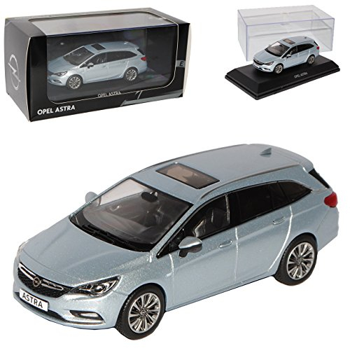 Kyosho Opel Astra K Kombi Sports Tourer Diamant Silber blau Ab 2015 1/43 Modell Auto