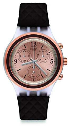 Swatch Damen Armbanduhr Chronograph Quarz Silikon SVCK1005
