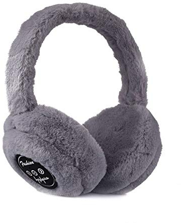 Bluetooth Ear Warmers,Foldable Musical Bluetooth Earmuffs, Built-In HD Speakers And Microphone,Wireless Music Ear Warmer for Winter Outdoor Sports,Grey